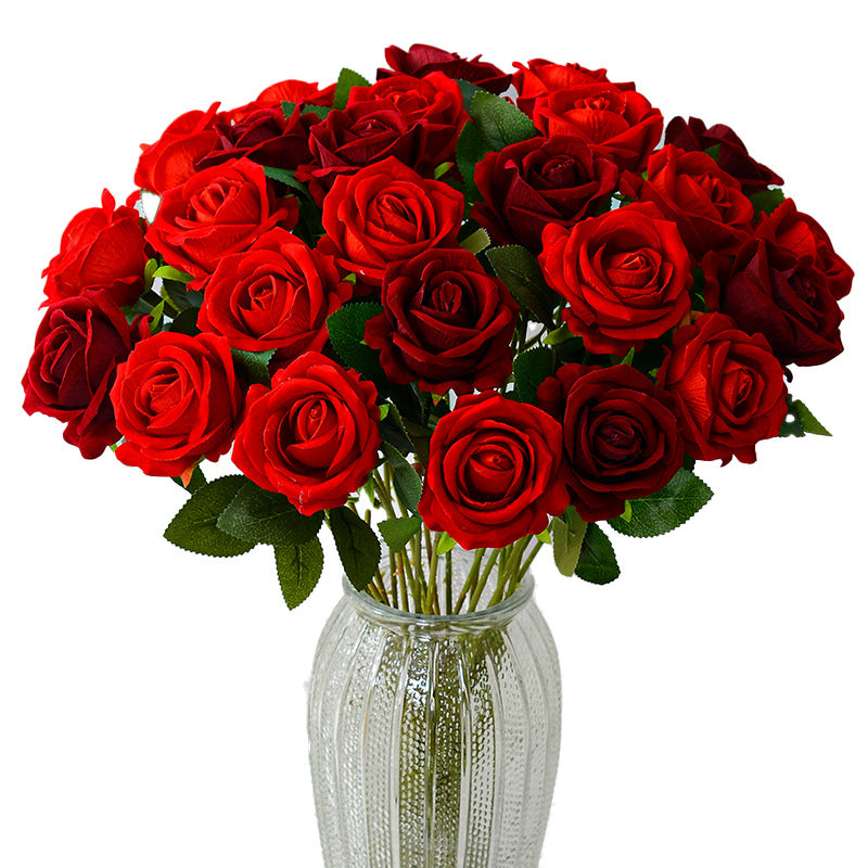 Single flannel artificial flower