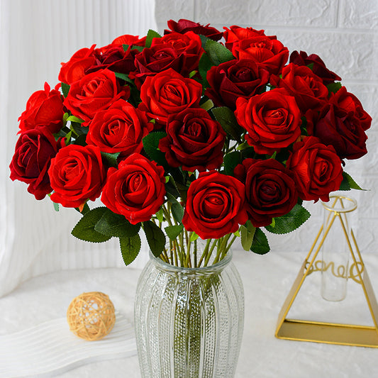 Single flannel artificial flower