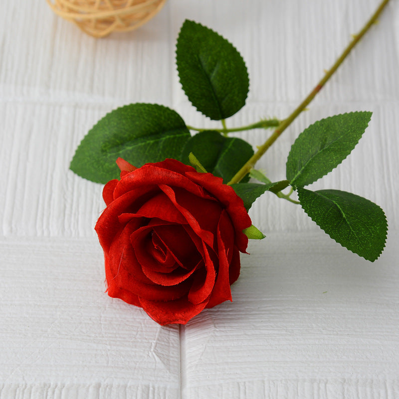 Single flannel artificial flower