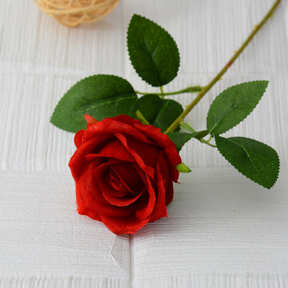 Single flannel artificial flower